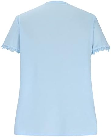 נשים קיץ מקרית חולצות הדפסת בבאגי קצר שרוול צווארון קומפי מפנק יומי חולצות חולצות