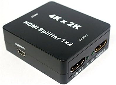 Rocsai mini hdmi מפצל 1x2 1 ב -2 Out 4K x 2k Ultra HD HDMI 1.4 מתג תמיכה 3D עבור HDTV PS4 PS3 Xbox 360 DVD Bluray