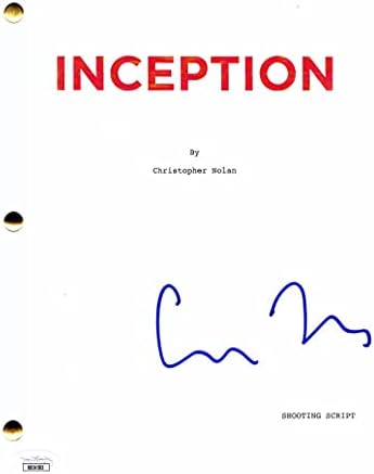 כריסטופר נולן החתום על חתימה מראשית תסריט קולנוע מלא - אימות ג'יימס ספנס - בכיכובו: לאונרדו דיקפריו,