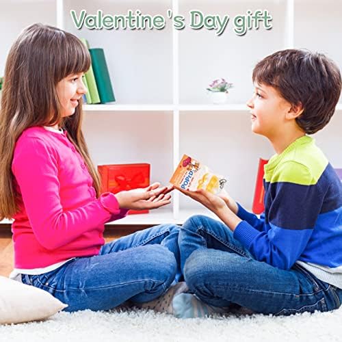 מתנות ליום האהבה לילדים - 28 כרטיסי ולנטיין עם מיני פופ פופ צעצועים