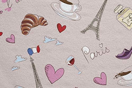 אמבסון פריז פריז מגבת מחצלת, דגל צרפתי קפה קרואסון נעלי אופנה נעלי יין לבוש בושם עננים פופולריים, עיצוב עננים