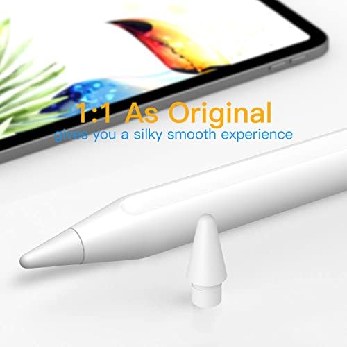 טיפים לעט מיקסבלו החלפה לעיפרון אפל דור 1/2, 4 מארז אביזרי עיפרון אייפד, לבן
