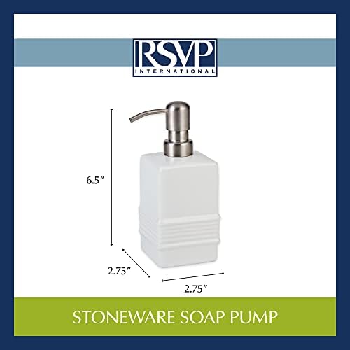 RSVP בינלאומי אוניברסיטת סבון סבון קולקציית משטח הדקורטיבי למטבח או אמבטיה, משאבת נירוסטה למעלה,