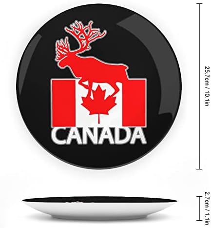 קנדה דגל איילים עצם סין סין צלחת דקורטיבית צלחות קרמיקה עגול