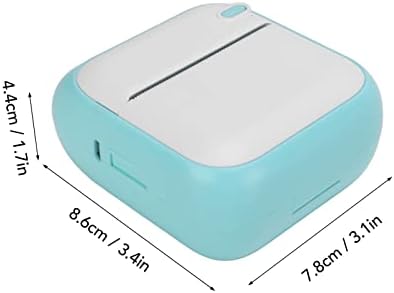 מדפסת ניידת של Zerodis Mini, מדפסת מדבקה תרמית של Bluetooth אלחוטית עם נייר הדפסה עבור אנדרואיד iOS סמארטפון פלט