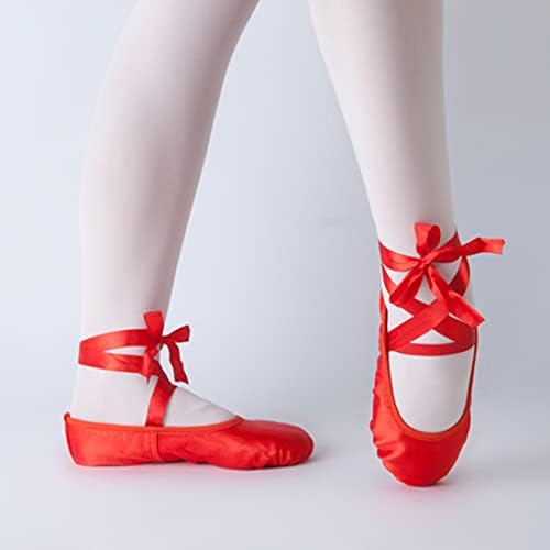 נעלי ריקוד בלט ורוד בלט מפוצל בולטי עם נעלי בלט סאטן דירות נעלי התעמלות BA01
