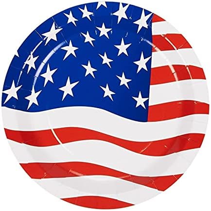 יולי 4 אמריקאי דגל ספקי צד קישוט, חד פעמי פטריוטי כלי שולחן סט, פלסטיק סכין, כפית, מזלג, נייר מגש, מפית