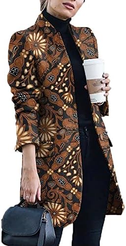 מעילי חורף של Mebamook לנשים אופנה מודפס