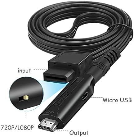 מתאם Wii to HDMI, Wii to HDMI 1080p/720p ממיר מלא HD, מתאם Wii HDMI עבור Nintendo Wii, TV Monitor Carplor TV