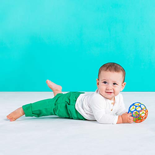 בהיר מתחיל אובאל קל לתפוס קלאסי כדור ללא תינוק צעצוע באדום, צהוב, ירוק, כחול, גיל יילוד ומעלה, 4 סנטימטרים