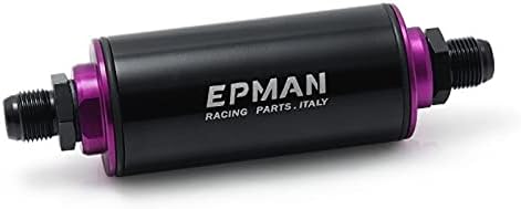 Epman -ביצועי זרימה גבוהה אוניברסלי AN8 אלומיניום פילטר דלק בנזין עם 100 מיקרון אלמנט פלדה SS Tr -of08