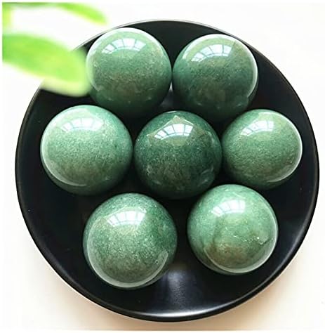 Heeqing AE216 1 PC 36-38 ממ טבעי ירוק ירוק אוונטורין כדור גביש קוורץ כדורי כדורים מתנות לקישוט מתנות אבנים טבעיות