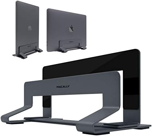 מעמד מחשב נייד אנכי מקאלי לשולחן-מחזיק מחשב נייד שולחן מתכוונן לתאימות אוניברסלית-חוסך מקום ומשפר