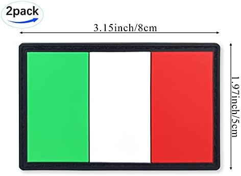 תיקון דגל איטליה של JBCD איטליה טלאי טקטי איטלקי - וו גומי PVC וכתם אטב