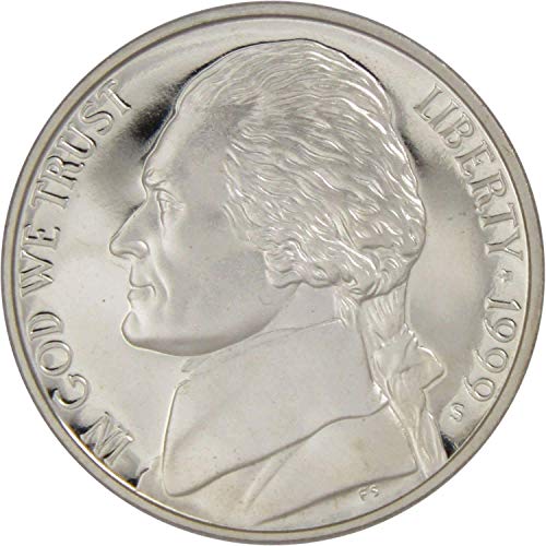 1999 S Jefferson Nickel 5 סנט הוכחת בחירת חתיכות 5C ארהב מטבע אספנות