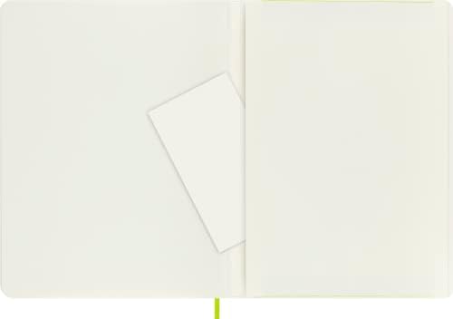 מחברת קלאסית מולסקין, כריכה רכה, שלט / מרופד, ירוק לימון, 192 עמודים