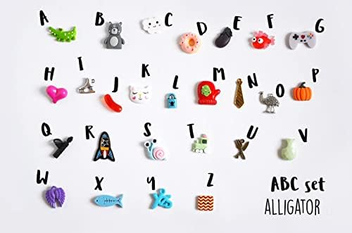 טומטוי אליגטור איי-בי-סי סט, תכשיטים זולים עבור האלפבית אני מרגל תיק / בקבוק, 1-3 סנטימטר, 1 אובייקטים