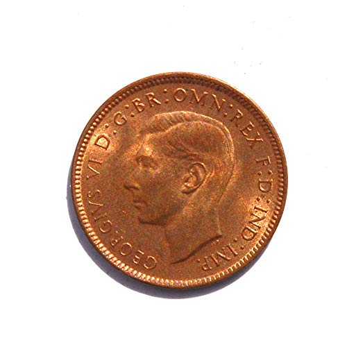 1942 בריטניה בריטניה ג'ורג 'השישי עם' Ind: IMP ' WWII 1 מטבע Farthing Gine
