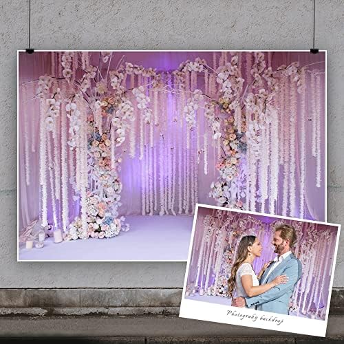 יייל 12 על 8 רגל חתונה טקס צילום רקע לבן פרחים סגול רקע יום נישואים אירועים כלה מקלחת נישואים
