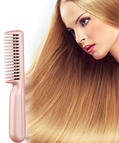 שיער מחליק – מקצועי חשמלי חום מסרק לעיצוב שיער – נטענת מהיר חימום שיער מיישר מסרק-חשמלי חם מסרק לכל סוגי השיער