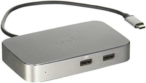 תחנת עגינה קומפקטית של Moshi Symbus עבור USB-C/Thunderbolt 3 מחשב נייד, כסף, כסף