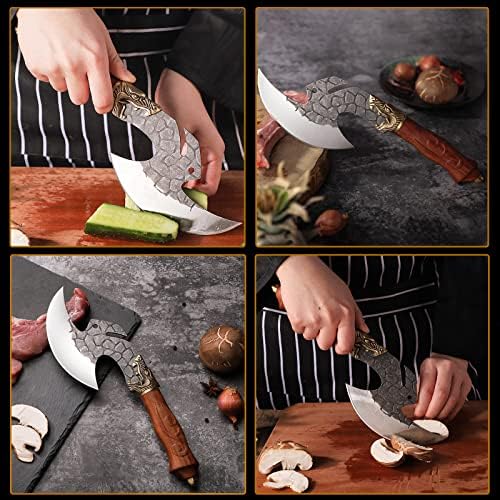 רוקוקו סנטוקו שף לחם סכין ויקינג קליבר סכין סט יפני מזויף באש קצבי סכין גבוהה פחמן פלדת מטבח קליבר