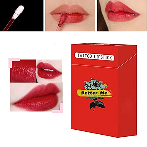 20 יחידות קעקוע שפתון לחות סיגריות כותנה ספוגית מקל שפתיים קטן לאורך זמן עמיד למים אדום כותנה ספוגית שפתיים