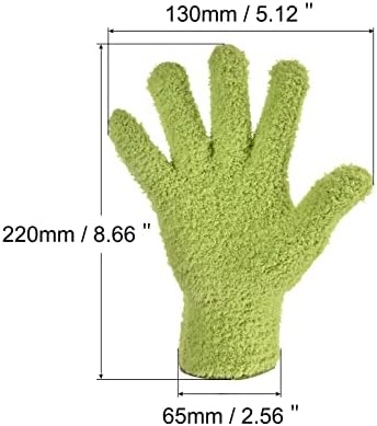 לאבק ניקוי כפפות מיקרופייבר כפפות עבור צמח תריסי מנורת חלון, ירוק 1 זוג