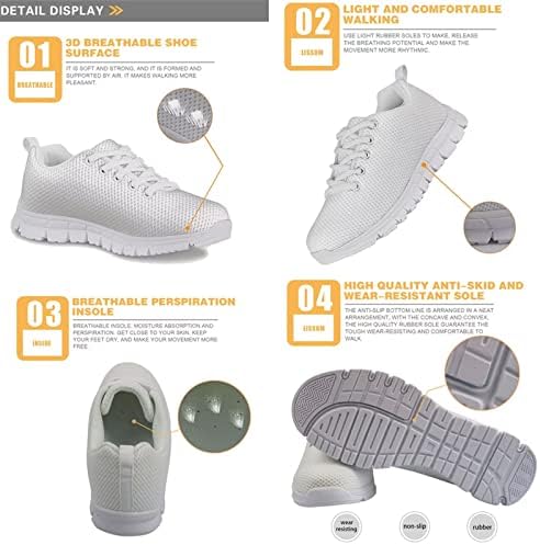 נעלי ריצה של אוזוחי לילדים לבנים בגודל 11-3 סניקרס פלטפורמת ילדים