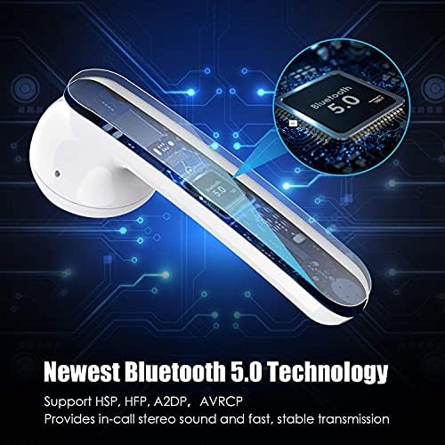 WixGear Bluetooth 5.0 אוזניות אלחוטיות עם מארז טעינה, אוזניות צליל סטריאו HD, זמן משחק 30 שעות עם מארז טעינה,