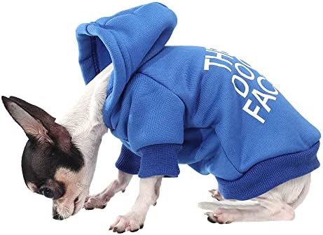 צ ' יוואווה כלב הסווטשרט בגדים חמוד קטן סווטשירט חם בגדי סוודרים עבור גור כלבים כחול
