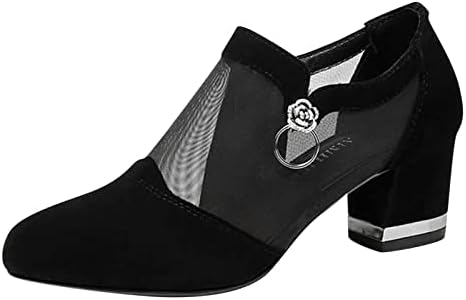 שטוח נעלי נשים מתגנדר הליכה נעלי נשים אופנה כל עונה נשים נעליים יומיומיות עבה העקב סקסי סנדלי חלול רשת רוכסן