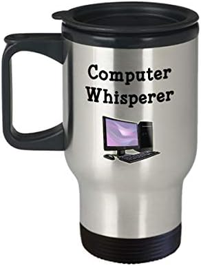 ספל נסיעות לחישת מחשב - ספל קפה לוחש מחשב - תה מצחיק קפה קקאו חם קפה מבודד כוס כוס - חידוש