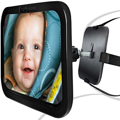 מראה מכונית לתינוקות למושב אחורי מושב אחורי - מושב אחורי אוטומטי מראות משענת ראש לתינוקות ופעוט - 360
