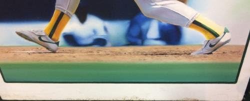 טרנס פוגארטי חתום על מארק מקגווייר בד ציור מקורי ממוסגר COA 1/1 - אמנות MLB עם חתימה