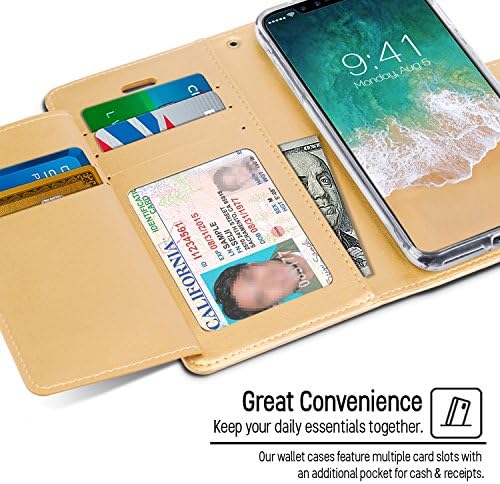 ארנק עשיר עבור אפל אייפון מקרה מקרה נוסף כרטיס חריצים עור להעיף כיסוי-זהב