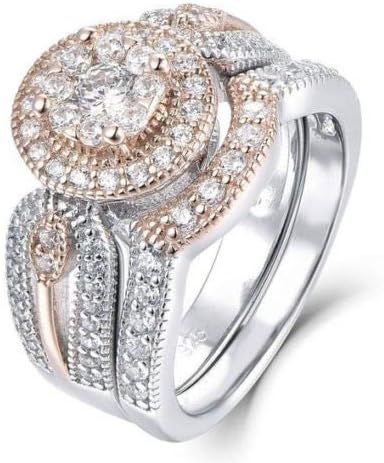 תכסיס פיילין אופנה 925 כסף לבן ספיר טופז טבעת נשים תכשיטי הצעת חתונה6-10