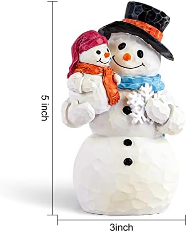 פסל פסל של פסל של שלג של איש שלג, יום הולדת מפוסל דמות מצוירת ביד לבת אבא חג המולד מתנה