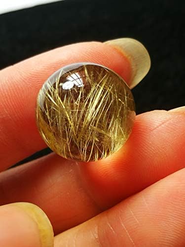 גובה הטיבטי האמיתי ההימלאיה הגבוה הזהב צלול זהב צלול גביש קוורץ כדור כדור כדור אורב 0.59 אינץ 'ריפוי רייקי