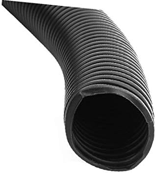 צינור צינור גלי גלי גמיש X-Dree מפלסטיק 34.5 ממ OD 10 מטר באורך שחור (טובו בפלסטה ondulato flessibile 34,5 ממ OD