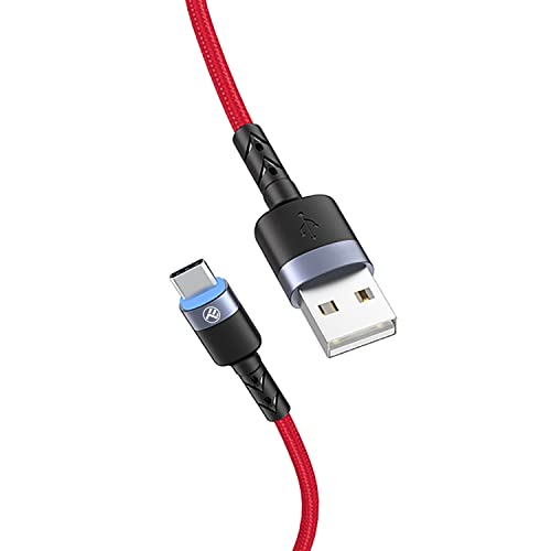 Tellur Data Cable USB ל- Type-C עם תאורת LED, 3A, 1.2M