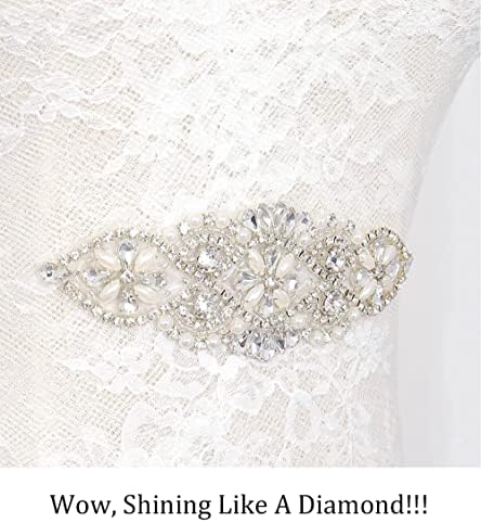 חגורת גביש פרדקור חתונה ריינסטון אפליקציות חגורות שמלת נצנצים חגורות חרוזים חגורת חתונה חגורת חגורה כלות
