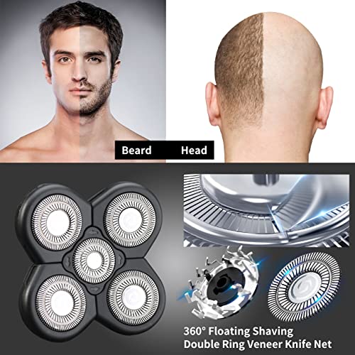 5 להבי ראש מכונת גילוח החלפת ראשי חשמלי מכונת גילוח ראש מכונת גילוח אוניברסלי החלפת להב חשמלי תער מכונת גילוח