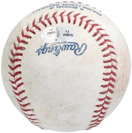 מכה קריירה של ג'ו מאואר 1125 משחק חתום השתמש בפועל בייסבול MLB אותנטי - משחק MLB משומש בייסבול