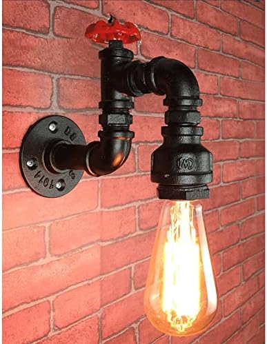 בציר צינור מים מנורת קיר מתקן יצוק ברזל לופט תעשייתי סגנון אורות מסדרון ליד מיטת בית דקו