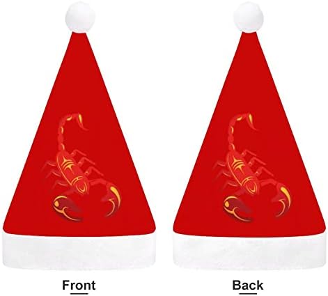 עקרב חג המולד כובע סנטה קלאוס כובעי קצר קטיפה עם לבן חפתים לגברים נשים חג המולד חג מסיבת קישוטים