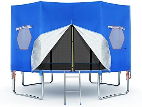 כיסוי אוהל טרמפולינה של ג'ג'אהו לחורף 14ft, מתאים לטרמפולינטנט-6 ישר טראמפולינה עגולה （אוהל בלבד）