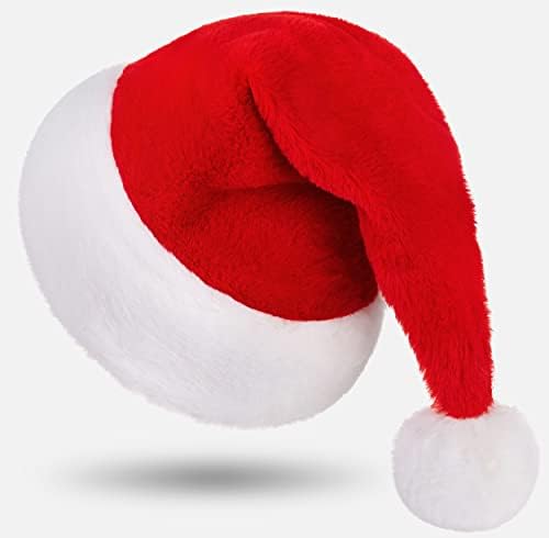נאקי סימולציה צמר סנטה כובע, סופר רך חג המולד כובע, למבוגרים חג המולד כובע, נוח חג המולד כובע,