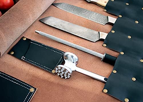 עור סכין תיק / אחסון תיק ארגונית / סכין רול / שף סכין תיק / סכין שקיות עבור שפים / סכין רול שקיות עבור שפים מקצועי