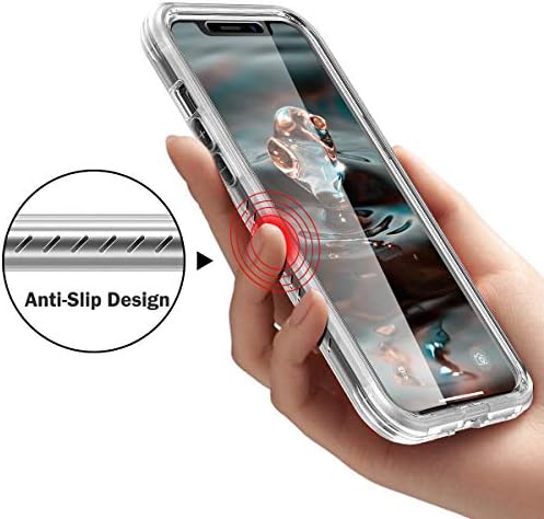 OMIO למארז ה- iPhone 12 Pro Max עם מגן מסך מובנה 360 מארז טלפון מגן בגוף מלא עבור iPhone 12